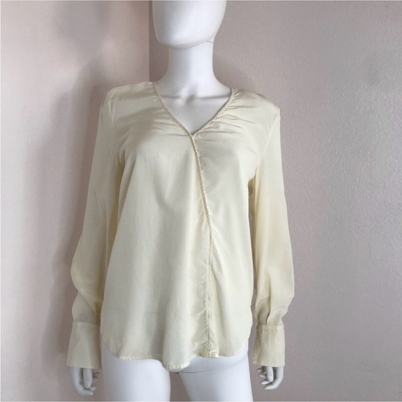 Thakoon 8 ivory silk long sleeve blouse off white silk - Picture 11 of 14